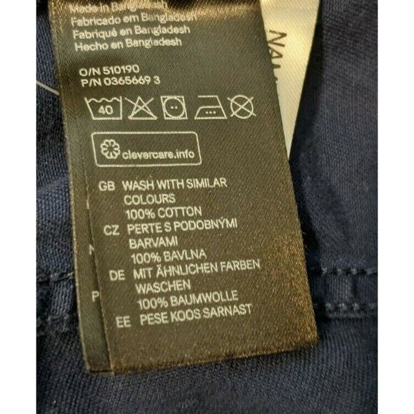 H&M Shorts  Boys Size 12-13 yrs  Good Vibes Drawstring Bermuda Chino  Blue - Picture 4 of 4